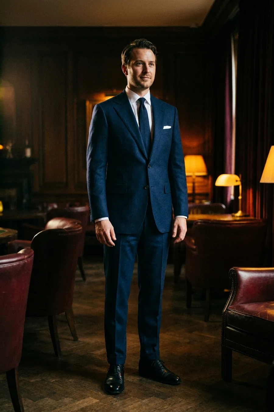 Traje formal azul marino